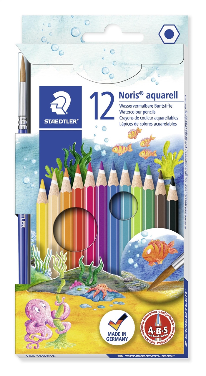 Staedtler Цветни моливи Noris Club Акварел асорти (12)