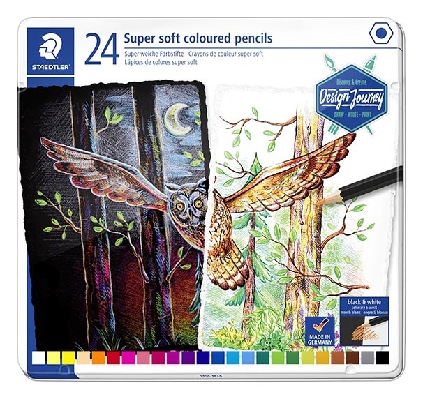 Staedtler Цветни моливи Super soft в метална кутия асортирани (24)