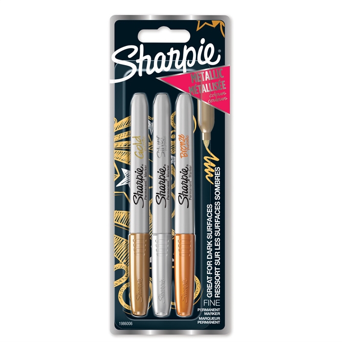 Sharpie Маркер Металик 1,4mm злато/сребро/бронз (3)