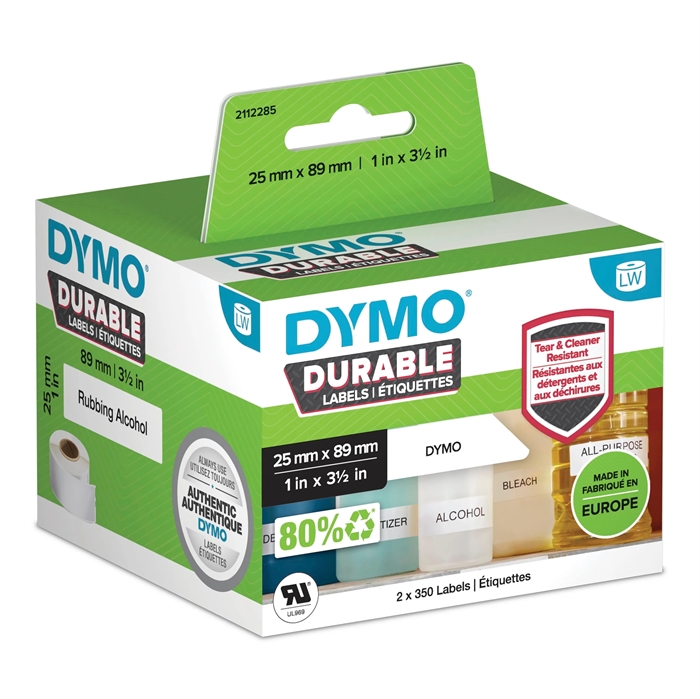 Етикети Dymo LabelWriter Durable 25 x 89 мм. Ролка от 700 етикета бр.