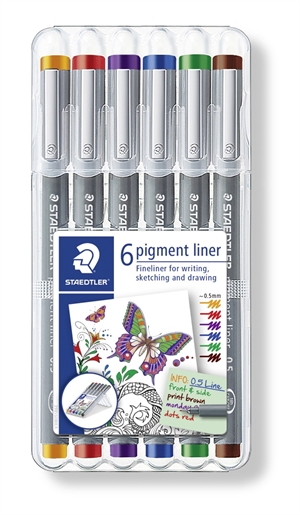 Staedtler Fineliner пигментен лайнер 0,5 мм разноцветен (6)