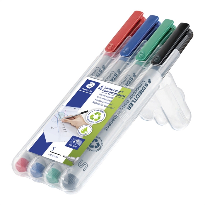 Маркер Staedtler Lumocolor Non-P 0,4 мм асорти (4)