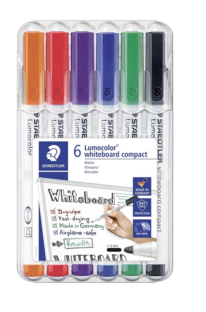 Маркер Staedtler WB Lumocolor Compact асортимент (6)