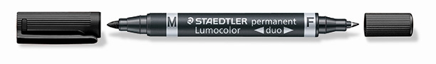 Маркер Staedtler Lumocolor Duo Perm 0,6-1,5мм черен