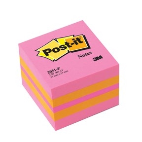 3M Post-it Notes 51 x 51 мм, мини куб блок розово