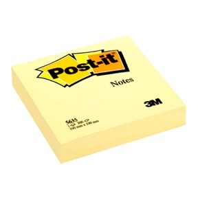 3M Лепящи бележки Post-it 100 x 100 мм, жълти