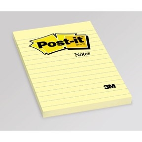 3M Post-it Бележки 102 x 152 мм, жълти с линии