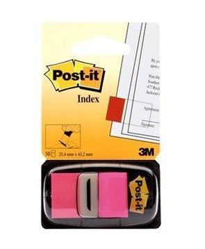 3M Post-it Indexfaner 25,4 x 43,2 мм, неоново розов