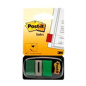 3M Post-it Индексиране 25,4 x 43,2 mm, зелен