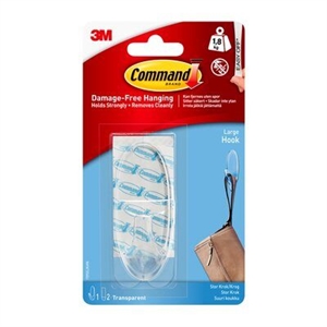 3M Command прозрачна голяма кука 1,8 kg, 1 кука, 2 ленти