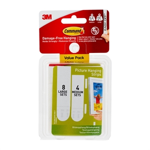 3M Command ленти за закачване на картини Value Pack, бели