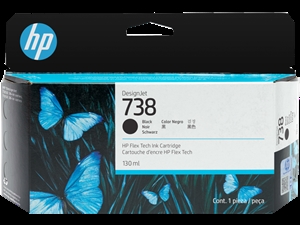 HP 738 130-ml Black DesignJet касета с мастило