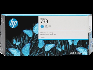 HP 738 300-ml Cyan DesignJet касета с мастило