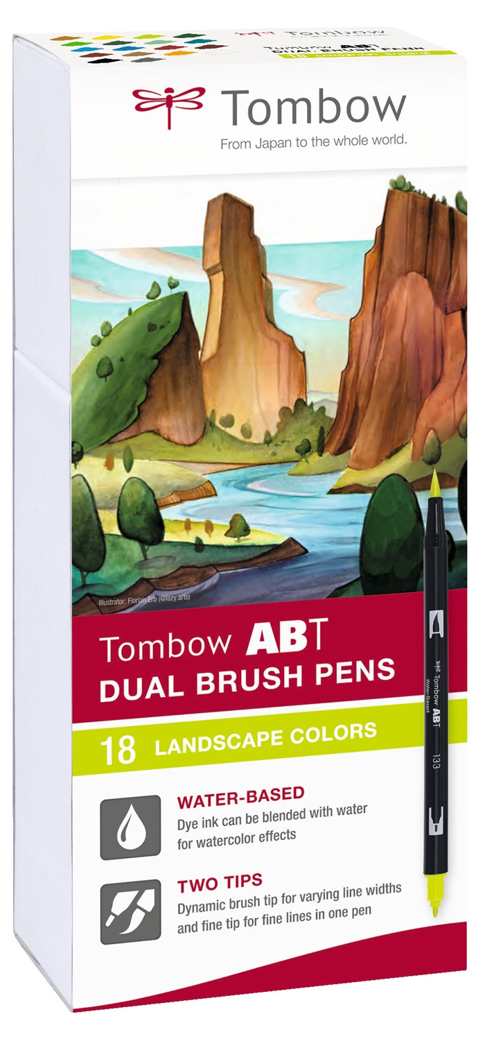 Tombow Маркер ABT Dual Brush 18P-6 Ландшафт картон (18)