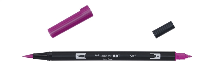 Маркер Tombow ABT Dual Brush 685 дълбок магента