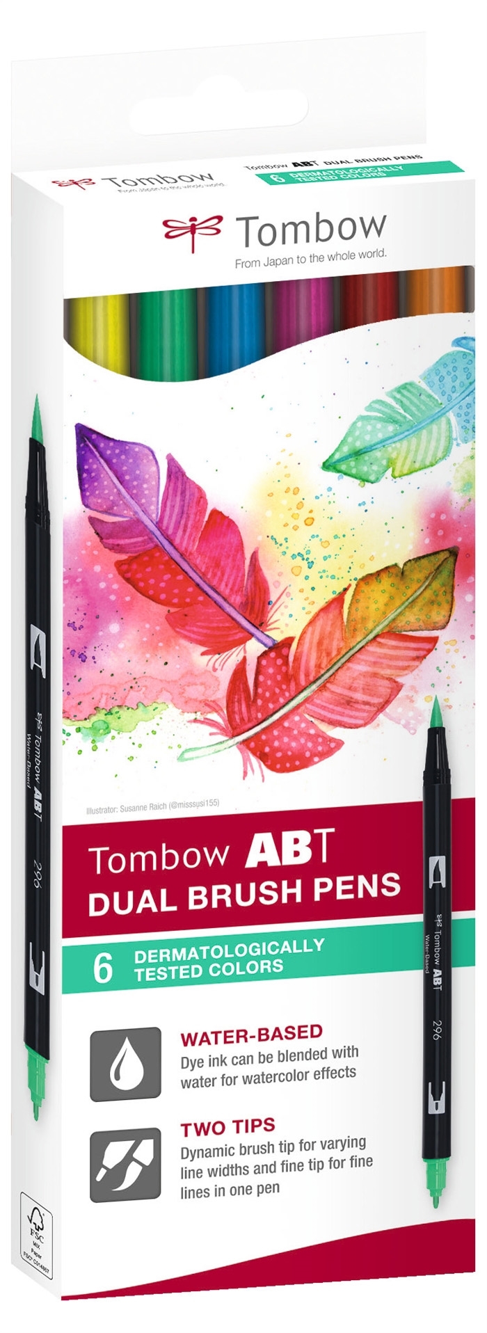 Tombow Marker ABT Dual Brush 6C-3 Татуировки картон (6)