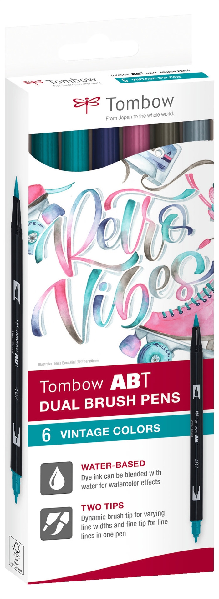 Tombow Маркер ABT Dual Brush 6C-5 Винтидж картон (6)