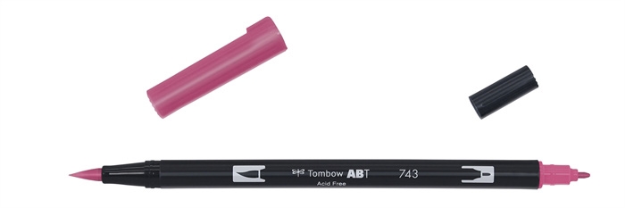 Tombow Маркер ABT Dual Brush 743 горещо розово