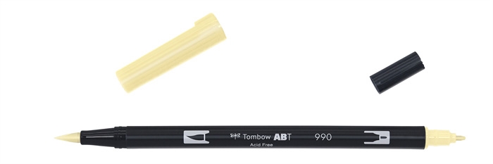 Tombow маркер ABT Dual Brush 990 светъл пясък