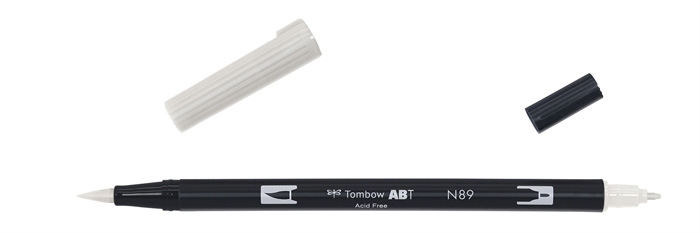 Tombow Маркер ABT Dual Brush N89 топло сиво 1