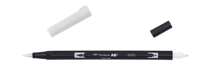 Tombow Маркер ABT Dual Brush N95 хладно сиво 1