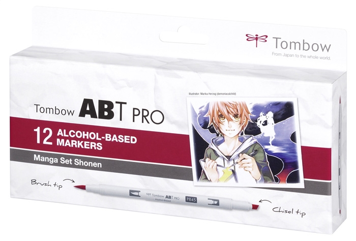 Tombow Marker алкохол ABT PRO Dual Brush 12P-5 Manga комплект (12)