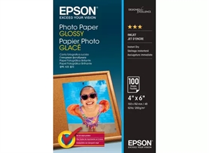 Гланцова фотохартия Epson, 200 г/м² - 10 x 15 cm - 100 листа