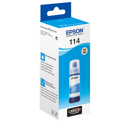 Бутилка с циан мастило Epson 114 EcoTank