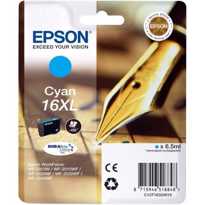 Epson T1632 Cyan касета с мастило XL