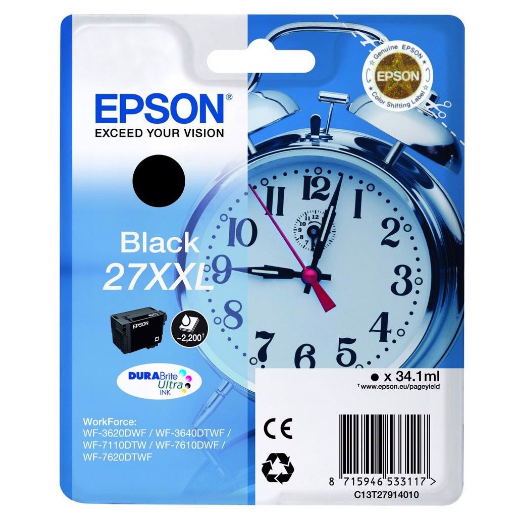 Epson T2791 Black касета с мастило XXL