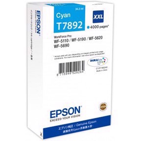 Epson T7892 Cyan касета с мастило XXL