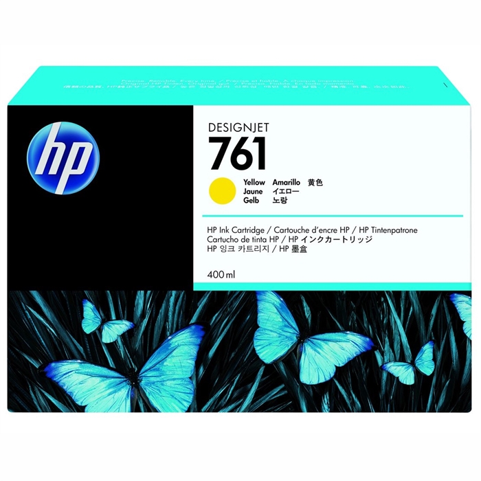 HP 761 жълт мастилен патрон, 400 ml