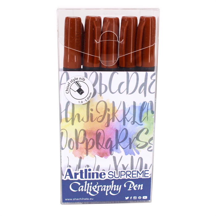 Комплект Artline Supreme Calligraphy Pen 5 - сепия