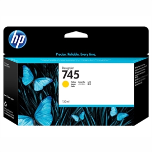 HP 745 жълт мастилен патрон, 130 ml