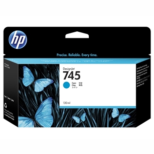 HP 745 cyan мастилена касета, 130 ml