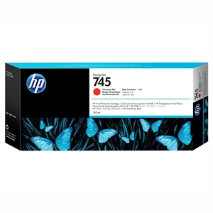 HP 745 хроматичен червен мастилен патрон, 300 ml