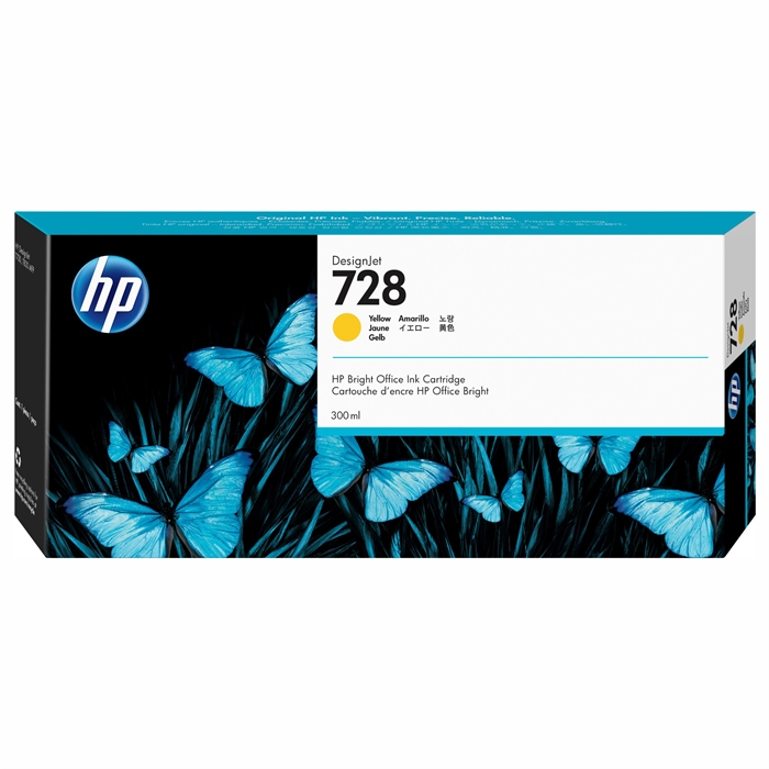 HP 728 300-ml Yellow патрон с мастило за DesignJet