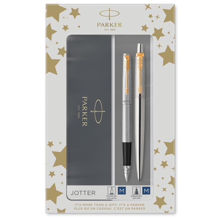 Parker Duosæt Jotter GT химикалка + писателка сребро