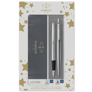 Parker Duosæt Jotter CT химикалка + писалка сребро