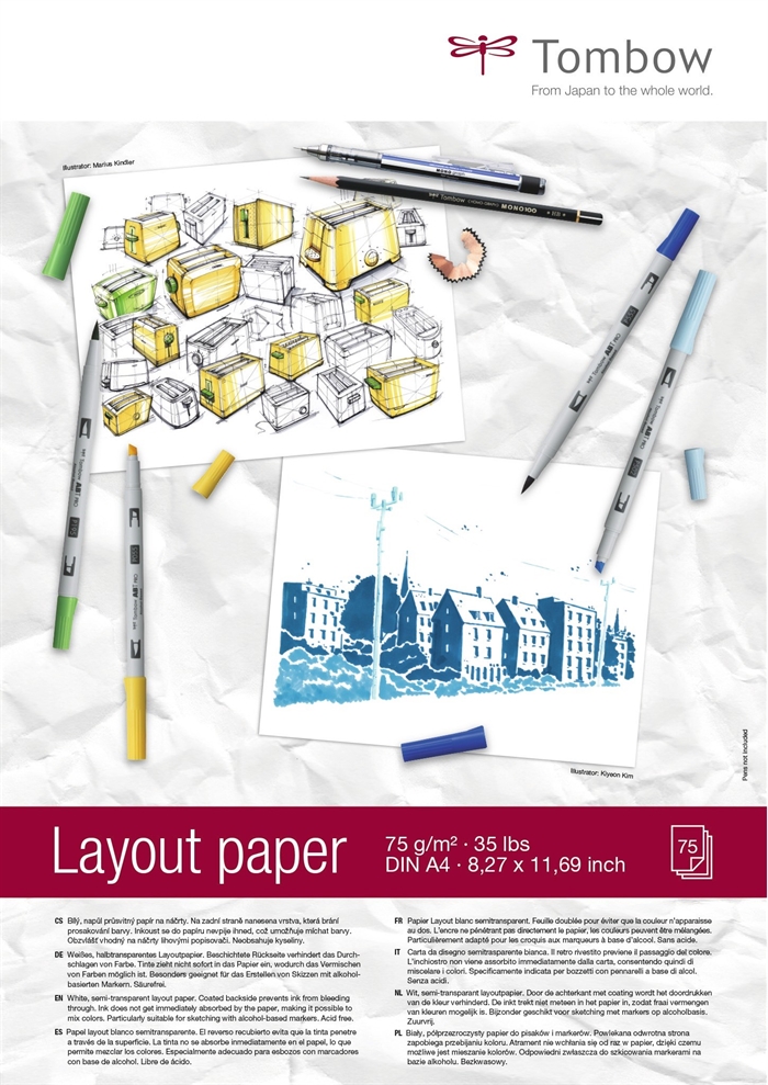 Tombow Layout блок A4 75г 75листа