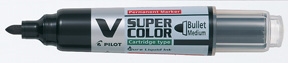 Пилотен маркер V-Super Color BG кръгъл 0,9 мм черен