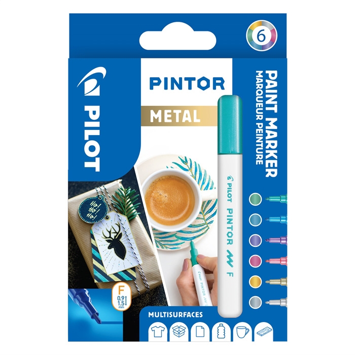 Писец Pilot Marker Pintor Fine Metal Mix 1,0ass (6)