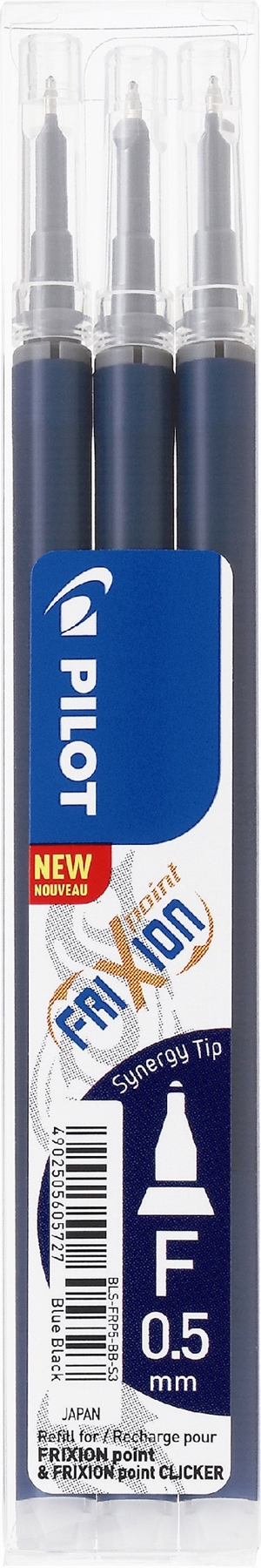 Пълнител за Pilot Frixion Point Clicker 0,5, син, черен (3)