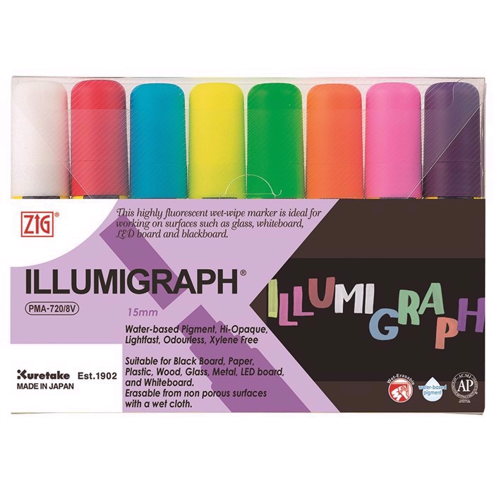 ZIG Маркер Illumigraph 15мм 8 - комплект