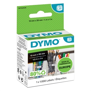 Dymo етикети Multi 25 x 13 двойно отстраняеми, бели (100 бр.)