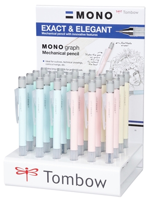 Tombow Молив MONO graph 0,5 пастелен дисплей (24)