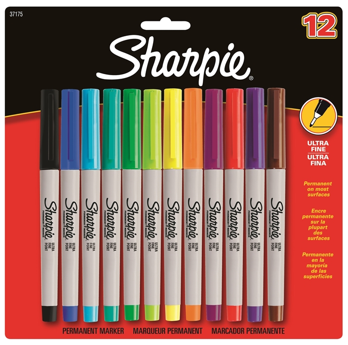 Маркер Sharpie Ultra Fine 0,5 мм асортимент (12 бр.)