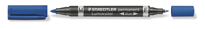 Staedtler Маркер Lumocolor Duo Perm 0,6-1,5мм синьо