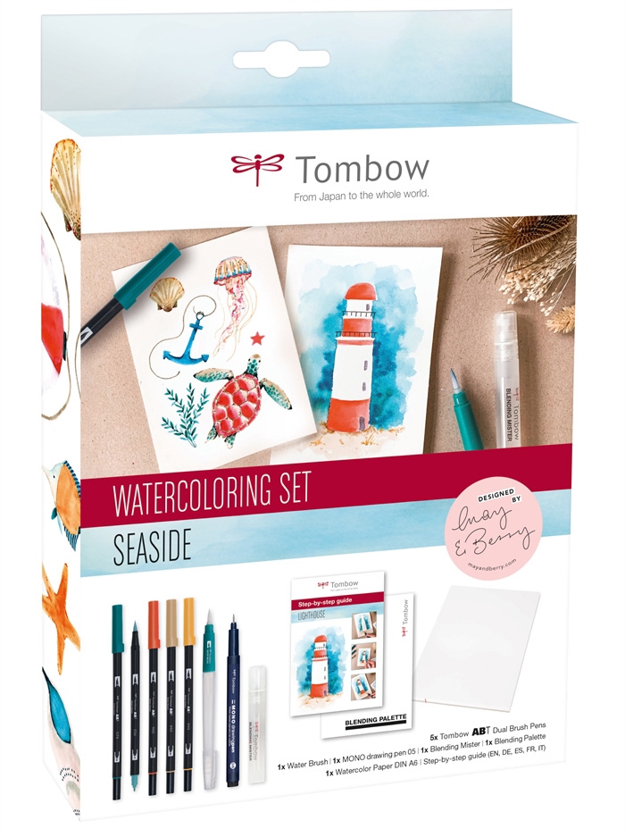 Tombow Маркери ABT Dual Brush комплект Seaside (11)