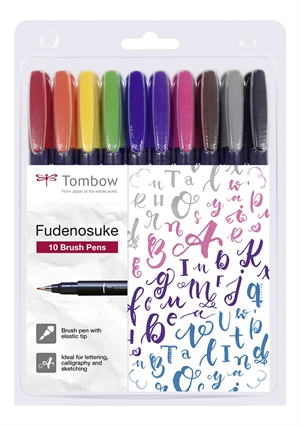 Tombow Marker Fudenosuke твърд връх (10)